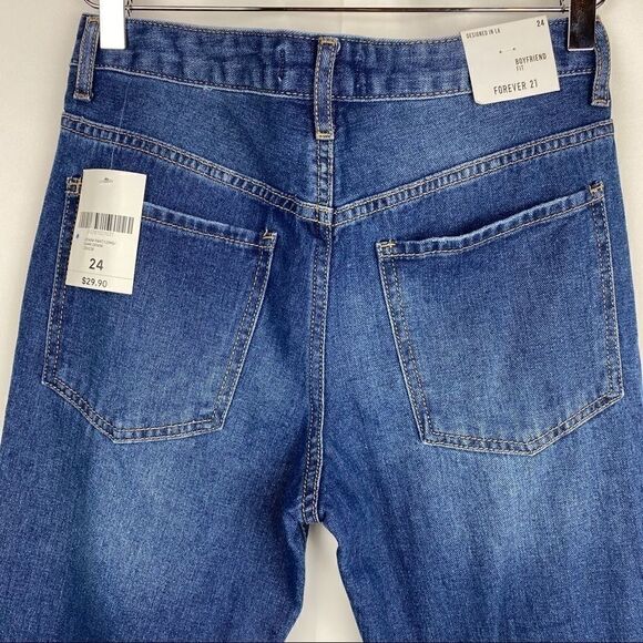 Forever 21 Distressed Boyfriend Jeans medium wash - Picture 5 of 8